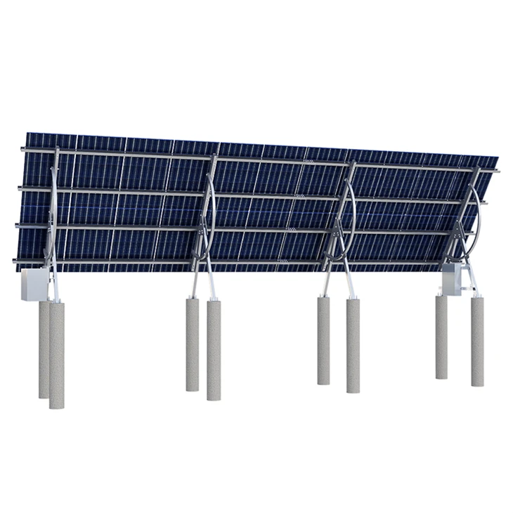 Päikeseenergia topeltkolonni tugi Päikesepatareide maapinnale paigaldamiseks PV taimesüsteemi terasklambrid
